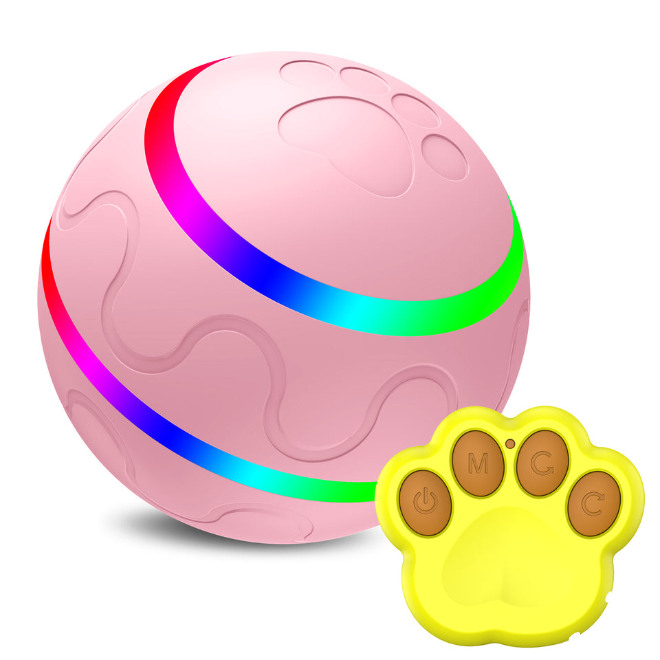 Interactive Automatic Cat Toy Ball USB Rechargeable Self-Rolling