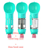 3-in-1 Portable Dog Water Bottle with Food & Waste Bag Holder