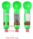 3-in-1 Portable Dog Water Bottle with Food & Waste Bag Holder