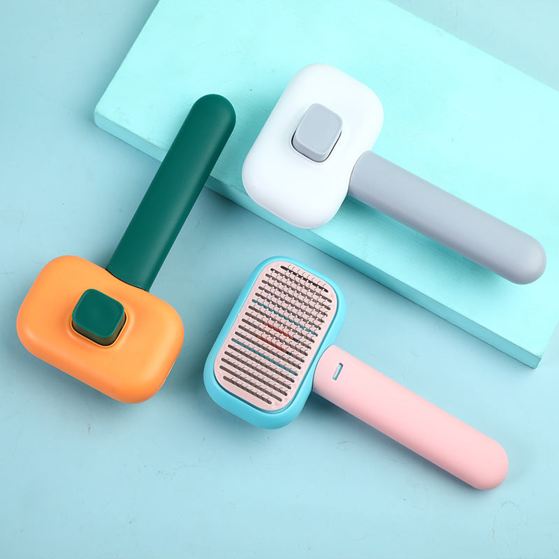 Self-Cleaning Pet Grooming Brush for Dogs & Cats