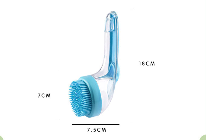 Pluma Paws Long Handle Pet Bath Brush – Dog Shampoo Grooming