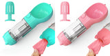 3-in-1 Portable Dog Water Bottle with Food & Waste Bag Holder