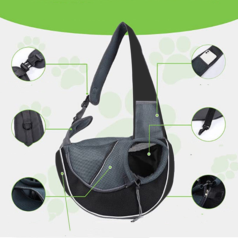 Portable Pet Carrier Sling Bag for Small Dogs & Cats Travel