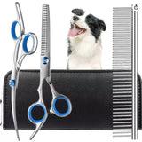 Professional Luxury Pet Grooming Scissors Kit for Dogs & Cats