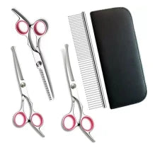 Professional Luxury Pet Grooming Scissors Kit for Dogs & Cats