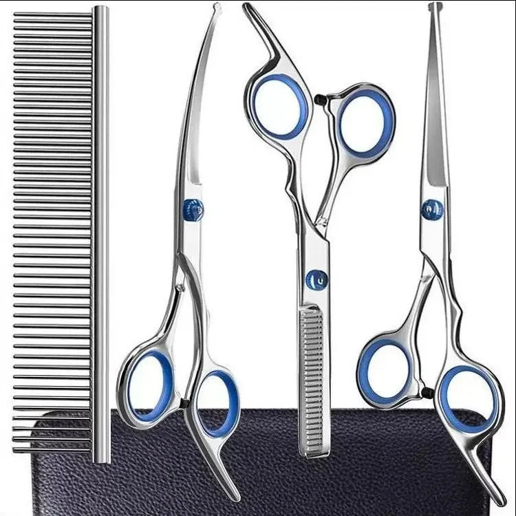 Professional Luxury Pet Grooming Scissors Kit for Dogs & Cats