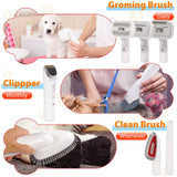 All-in-One Dog Grooming Vacuum Kit – Low Noise Pet Clipper Set