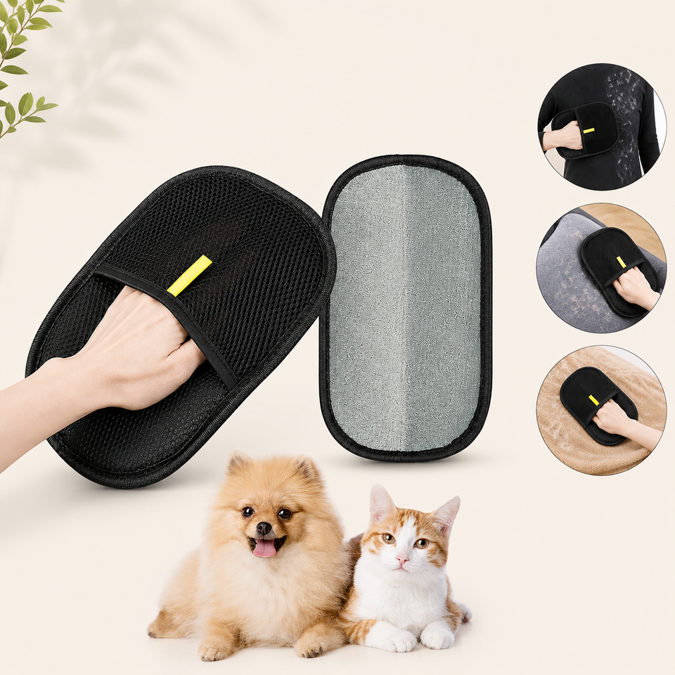 Pet Grooming Deshedding Glove for Dogs & Cats Hair Remover Mitt