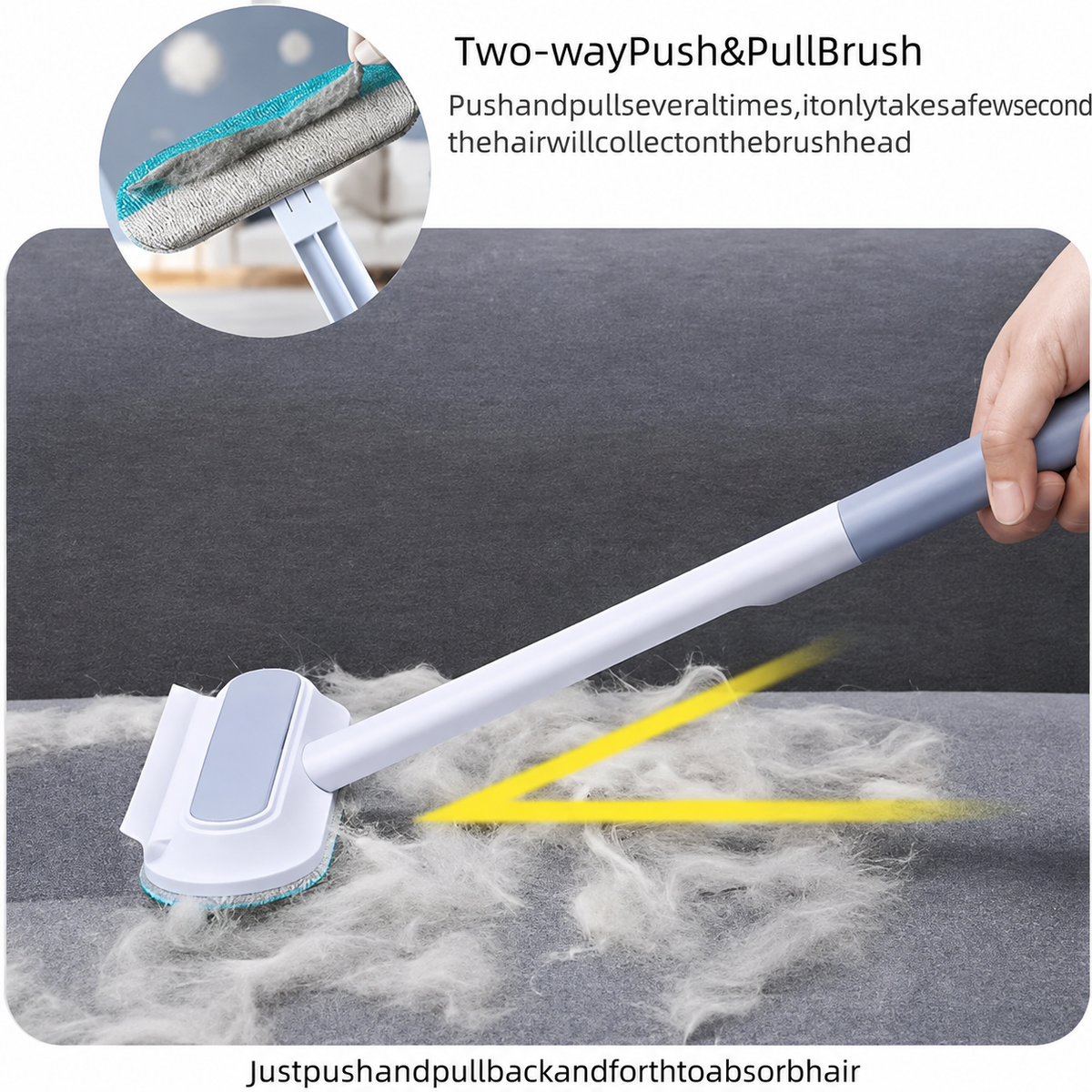 Pluma Paws two-way push and pull pet hair remover