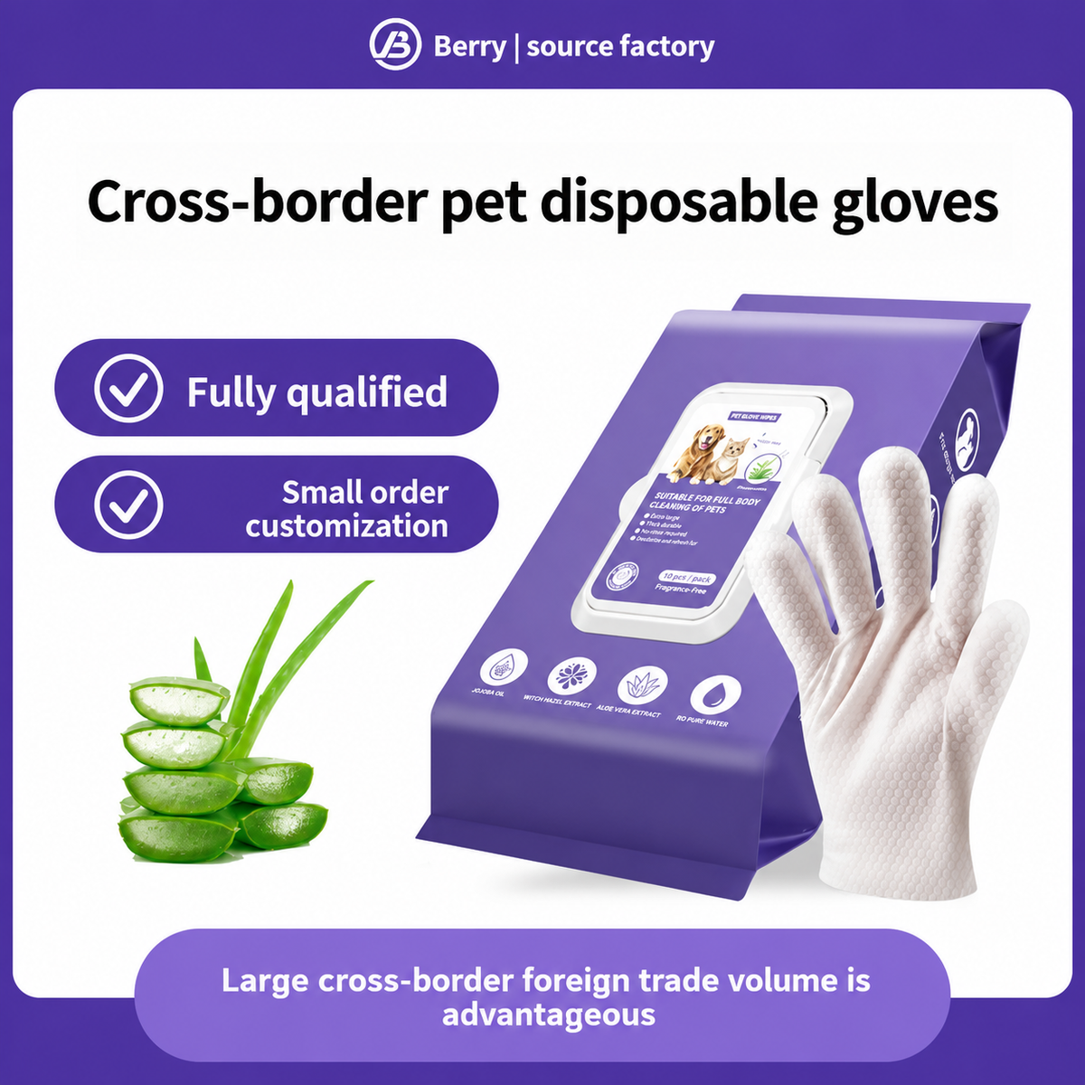 Pluma Paws No-Rinse Pet Bathing Gloves – Dog & Cat Cleaning Wipes