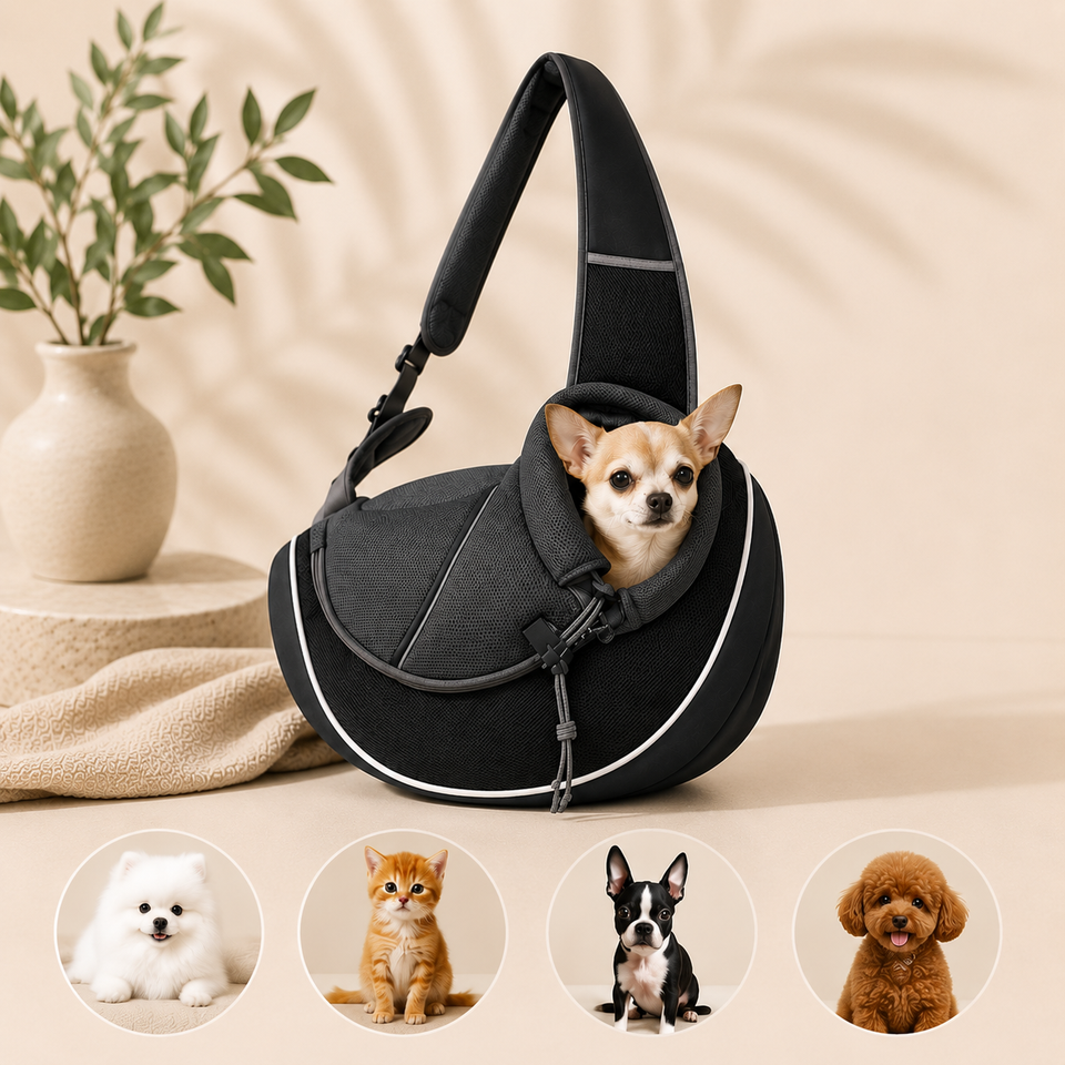 Portable Pet Carrier Sling Bag for Small Dogs & Cats Travel