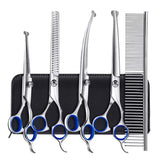 Groom Your Pet Like a Pro — Right at Home

Skip expensive grooming appointments and take control of your pet’s care. This professional grooming scissors kit lets you safely trim, shape, and style your dog or cat’s coat with precision and ease — all from the comfort of home.
Key Benefits
Salon-Quality Grooming at Home – Achieve clean, smooth cuts without costly groomer visits.
Safe for Sensitive Areas – Rounded safety tips help prevent accidental nicks around the face, ears, and paws.
Perfect for All Coat