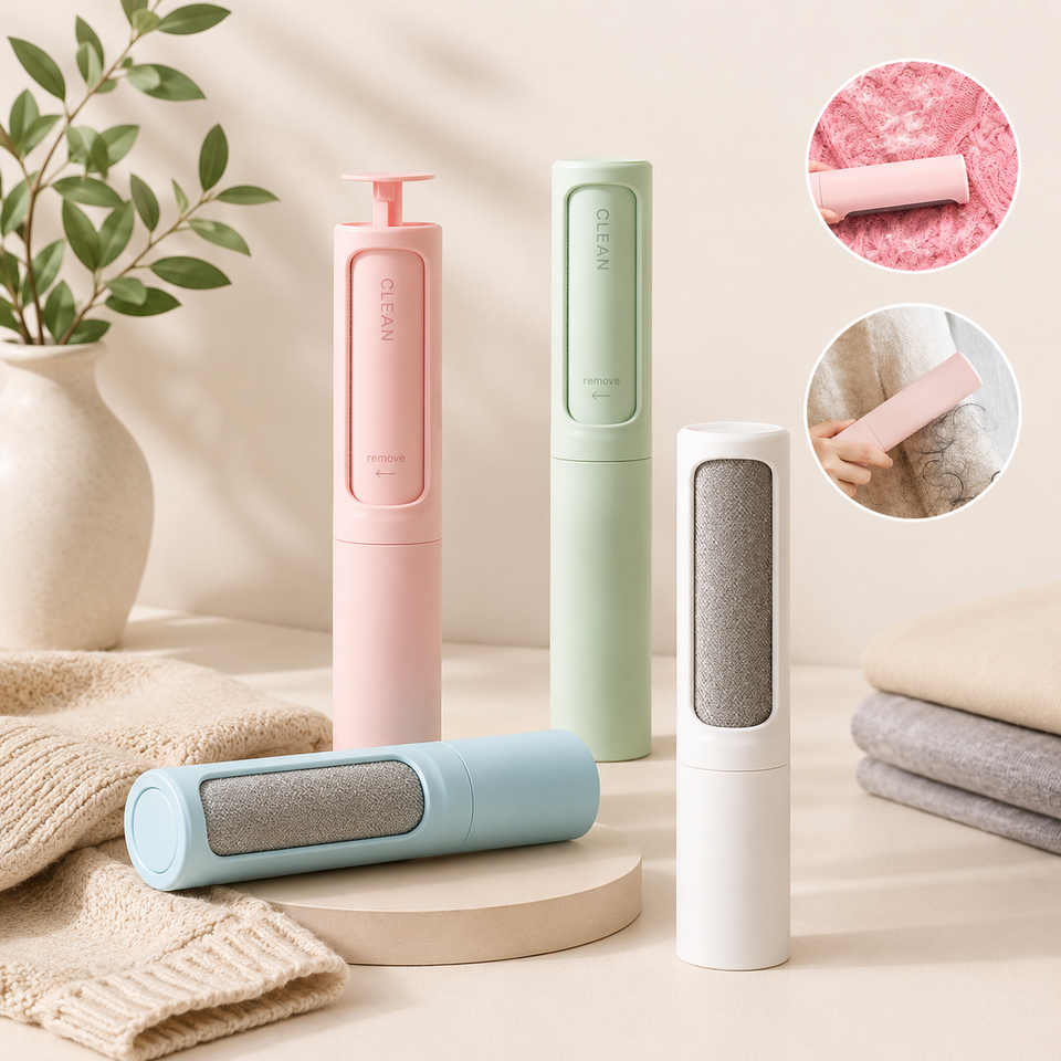 Reusable Pet Hair Remover Roller Self Cleaning Lint Brush