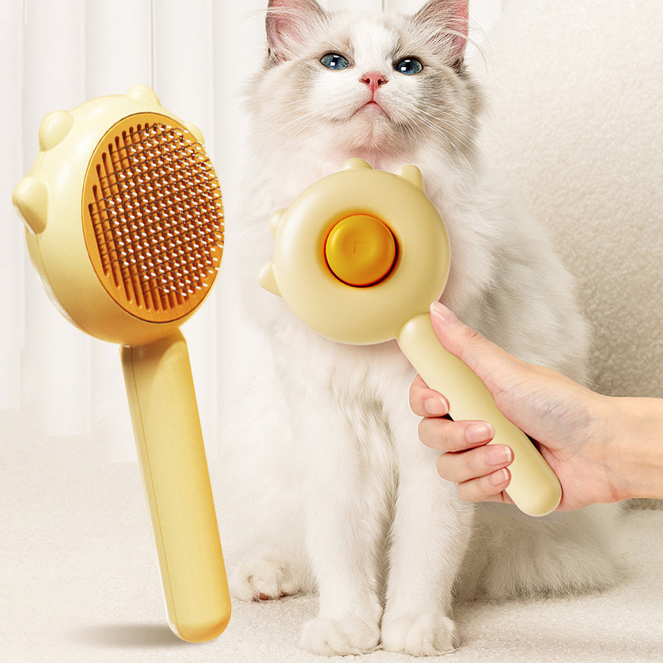 Self Cleaning Cat & Dog Grooming Brush with Massage