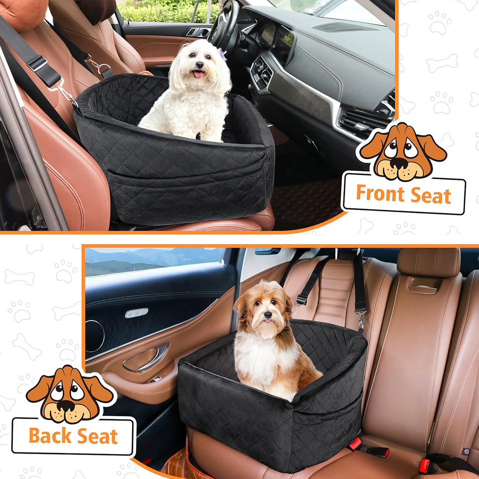 Safe, Cozy Car Rides for Your Dog — Every Time

No more anxious rides or messy car seats. This waterproof dog car seat booster bed keeps your furry friend, comfortable, and elevated while protecting your car from dirt, fur, and scratches. Whether it’s a quick trip or a long road adventure, your pet rides in comfort and you drive with peace of mind.

&nbsp;Key Benefits
Keeps Your Dog Safe While Driving – Elevated booster design helps reduce movement and distractions.
Protects Your Car Interior – Waterproof 