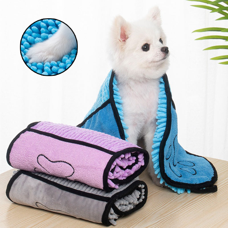 Super Absorbent Pet Bath Towel for Dogs & Cats Quick Dry
