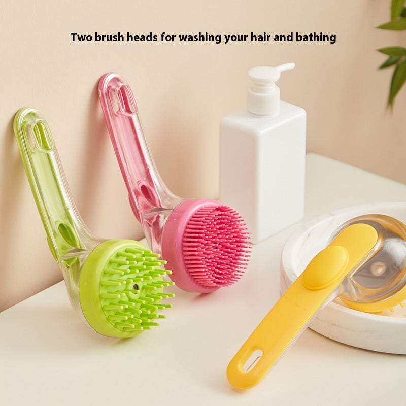 Pluma Paws Long Handle Pet Bath Brush – Dog Shampoo Grooming