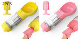 3-in-1 Portable Dog Water Bottle with Food & Waste Bag Holder