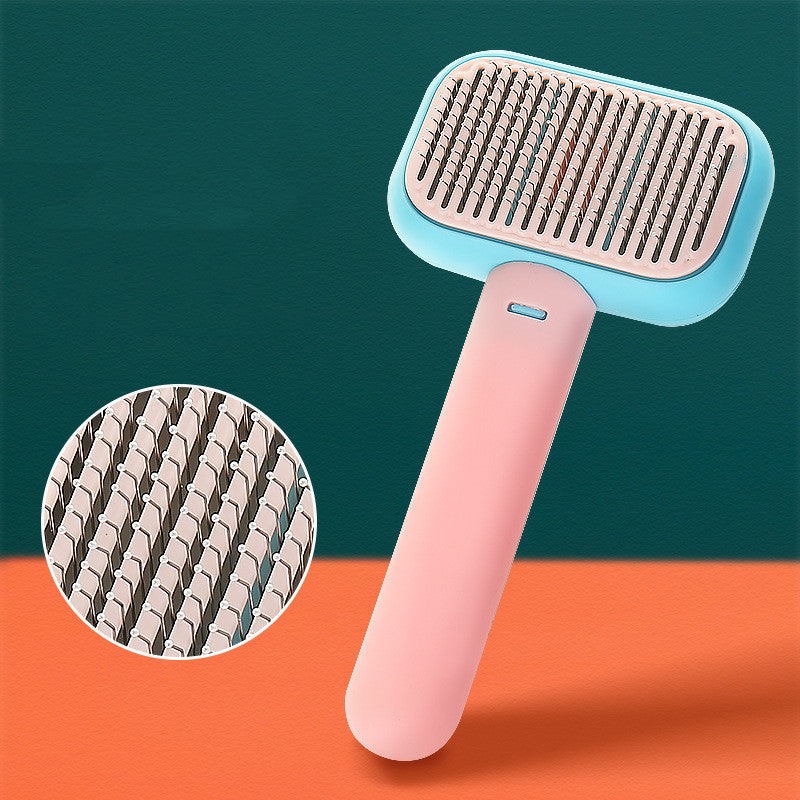 Self-Cleaning Pet Grooming Brush for Dogs & Cats