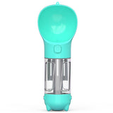 Dog water bottle with food storage compartment