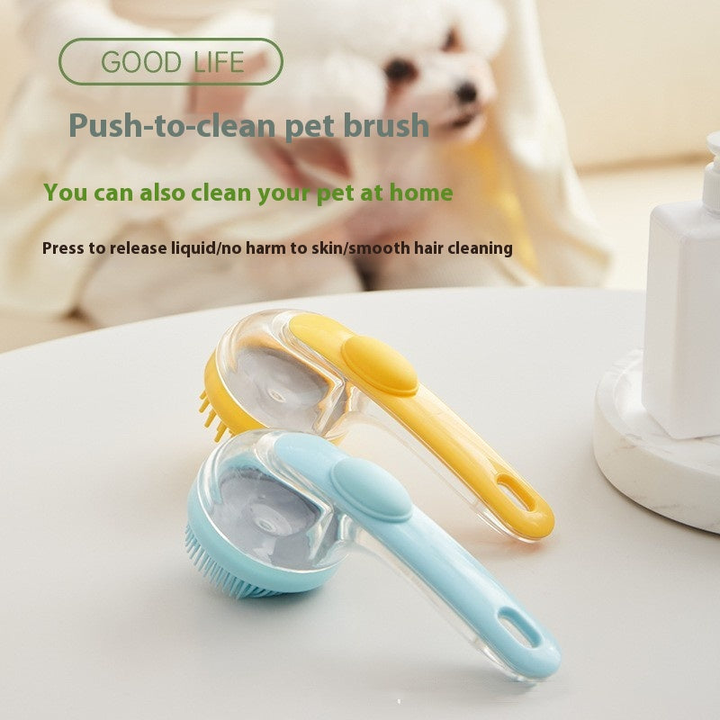 Pluma Paws Long Handle Pet Bath Brush – Dog Shampoo Grooming