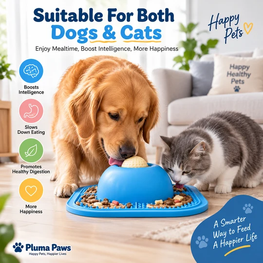Slow feeder dog bowl