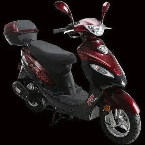 Solana_50cc_burgundy_scooter 50cc Solana gas scooter - Image 1