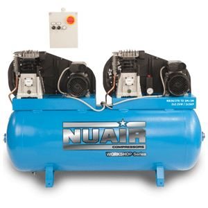 nuair-s-36nw505fps147-belt-driven-lubricated-workshop-series-nb38-270-td-tandem-air-comp-2x3hp-230v-6032-p_60a9a51b-7dd2-47c9-a1d0-42404f12be07.jpg NuAir S-36NW505FPS147 Belt Driven Lubricated Workshop Series NB38/270 TD Tandem Air Comp 2x3HP 230V - Image 1