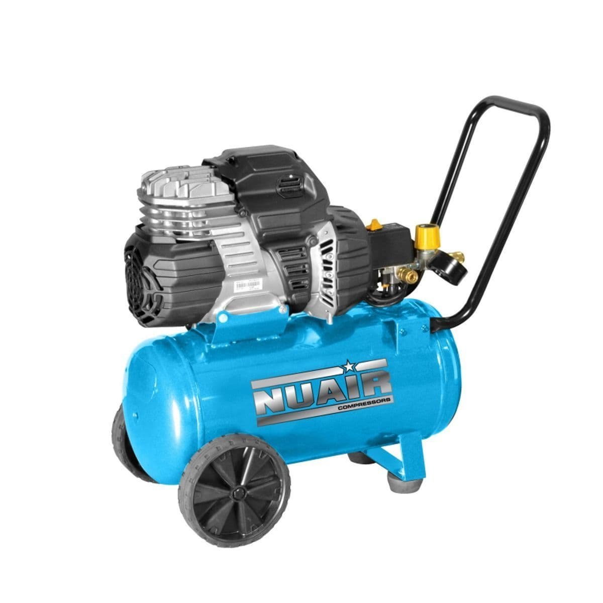nuair-s-b4ca304fps572-fps5ol244-24-ce-portable-air-compressor-oil-less-24l1.1kw-8-bar-24lt-receiver-10274-p.jpg NuAir S-B4CA304FPS572 FPS5OL244/24 CE Portable Air Compressor Oil less 24L1.1kW 8 Bar 24Lt Receiver - Image 1